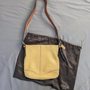 Coach Legacy yellow & brown crossbody bag w/ dust bag